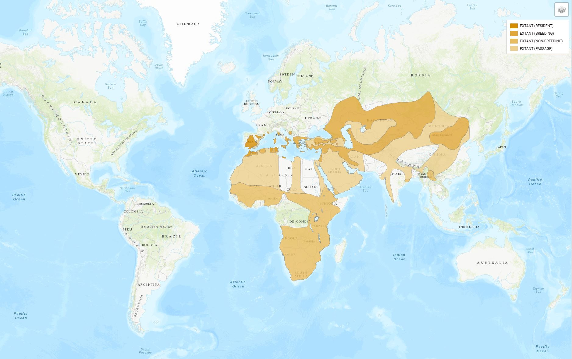 Voorkomen in de wereld